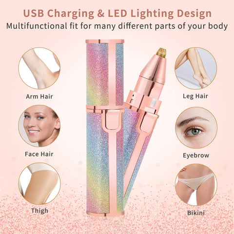 2-in-1 Facial Hair Remover & Eyebrow Trimmer + Free Delivery