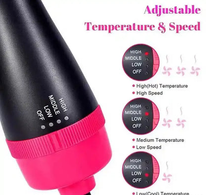 One Step 3 in 1  hair straightener,  Hair Dryer , and hair curler for ladies - hare drier for girls - Hair Straightener Comb for Drying for women - Hair Dryer Styler - Hot Air Brush - Comb for Drying, Straightening, and Curling