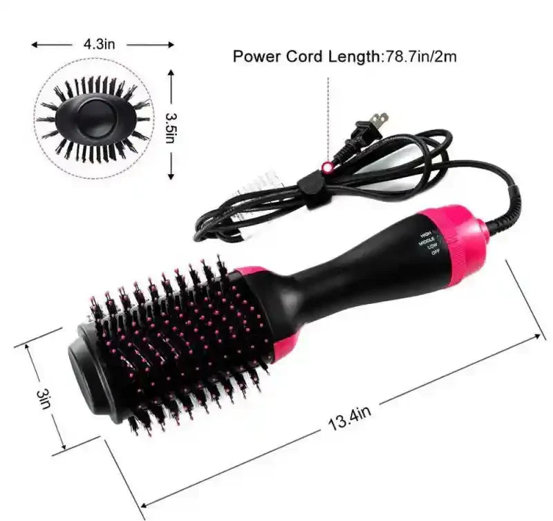 One Step 3 in 1  hair straightener,  Hair Dryer , and hair curler for ladies - hare drier for girls - Hair Straightener Comb for Drying for women - Hair Dryer Styler - Hot Air Brush - Comb for Drying, Straightening, and Curling