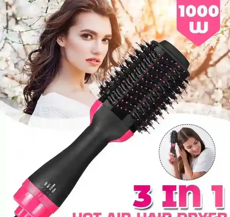 One Step 3 in 1  hair straightener,  Hair Dryer , and hair curler for ladies - hare drier for girls - Hair Straightener Comb for Drying for women - Hair Dryer Styler - Hot Air Brush - Comb for Drying, Straightening, and Curling