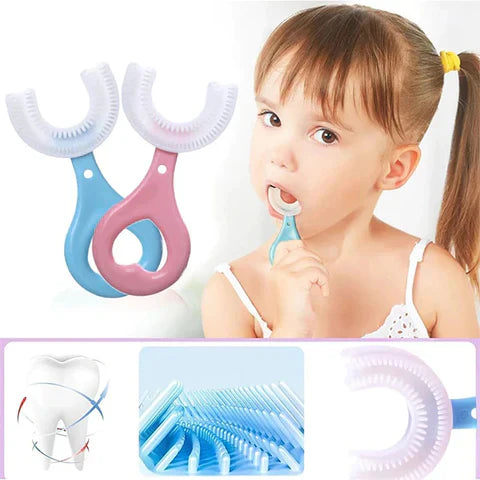 3 pack combo deal fruit pacifier + feeder spoon + U shape toothbrush for kids silicone multicolor