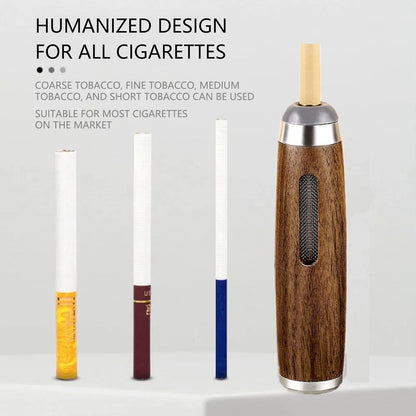 Portable Cigarette Ashtray, Handheld Walnut Cigarette Holder, Cigarette Ash Catcher For Travel, Home, Office, Car