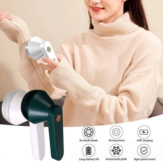 Electric Lint Remover For Clothes Fuzz Pellet Sweater Fabric Hair Ball Trimmer Portable Rechargeable With Data-cable - Portable Lint Remover - Lint Remover For Clothes - Fabric shaver for clothes
