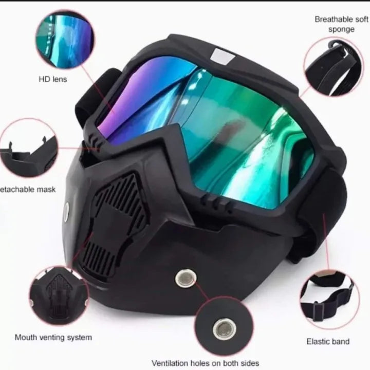 Face Helmet Mask for Bike Riders with Glasses | Anti Dust Masks for Bikers | Fog Proof & Warm