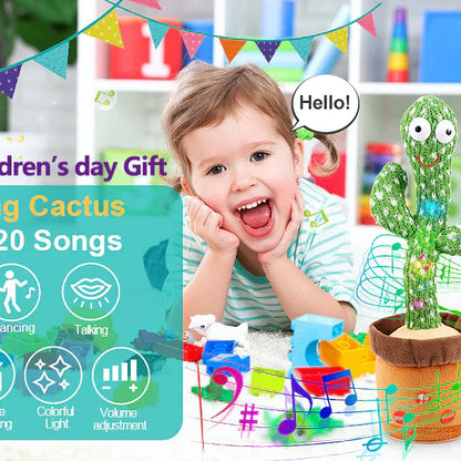 Dancing Shaking Cactus Toy with Recording and Singing of Songs