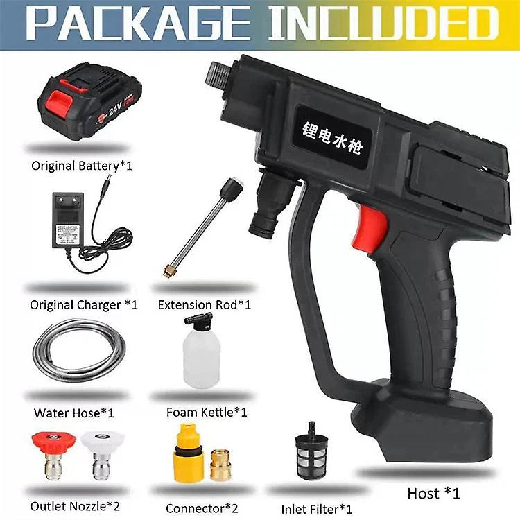 Cordless High Pressure Car Washer Rechargeable Car Wash Gun Electric Water Gun Machine