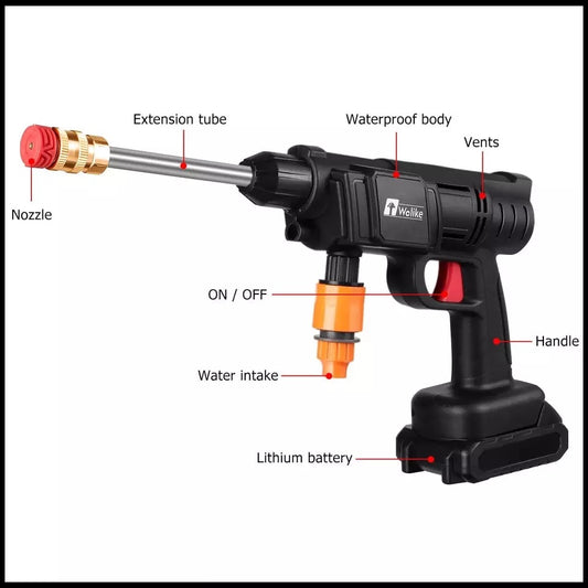 Cordless High Pressure Car Washer Rechargeable Car Wash Gun Electric Water Gun Machine