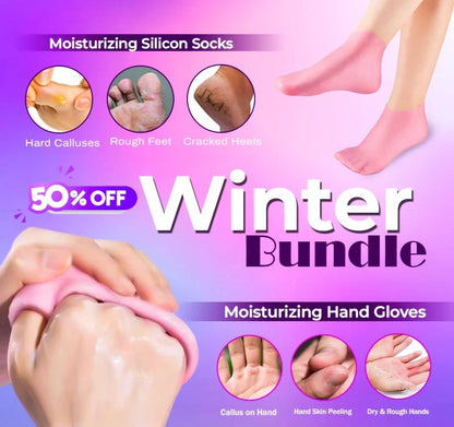 Winter Bundle Silicone 2 pairs Socks + 1 pair Gloves ( Premium Quality) + FREE DELIVERY